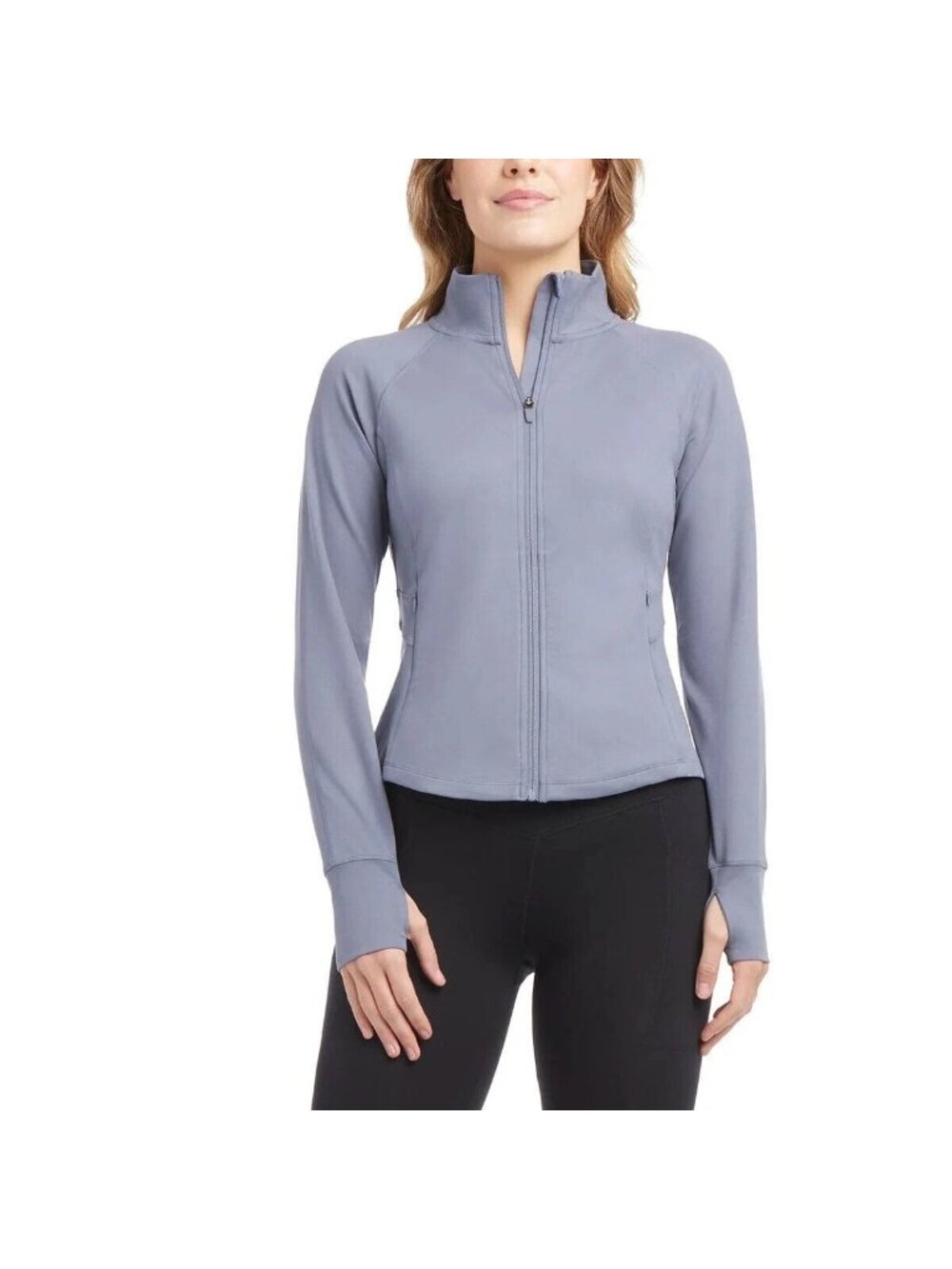 NWT Jockey Women's S Full-Zip Yoga Jacket Gray Activewear